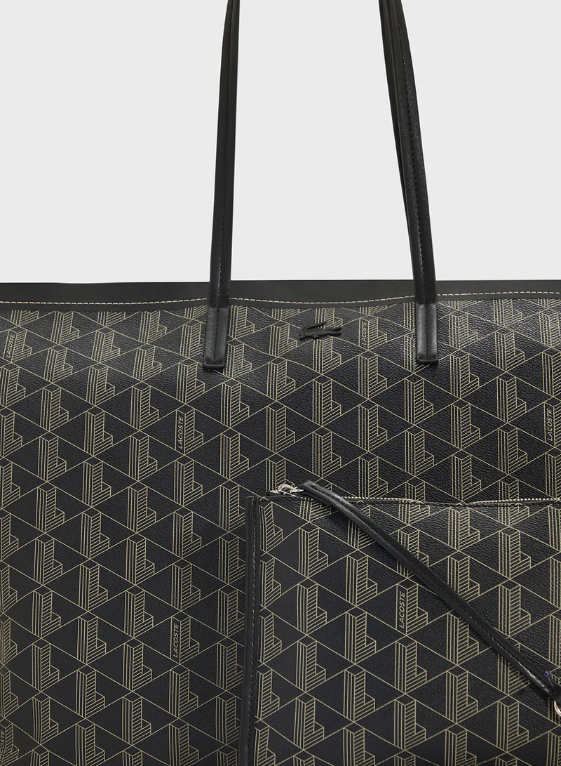 لاكوست Monogram Top Handle Zip Over Tote