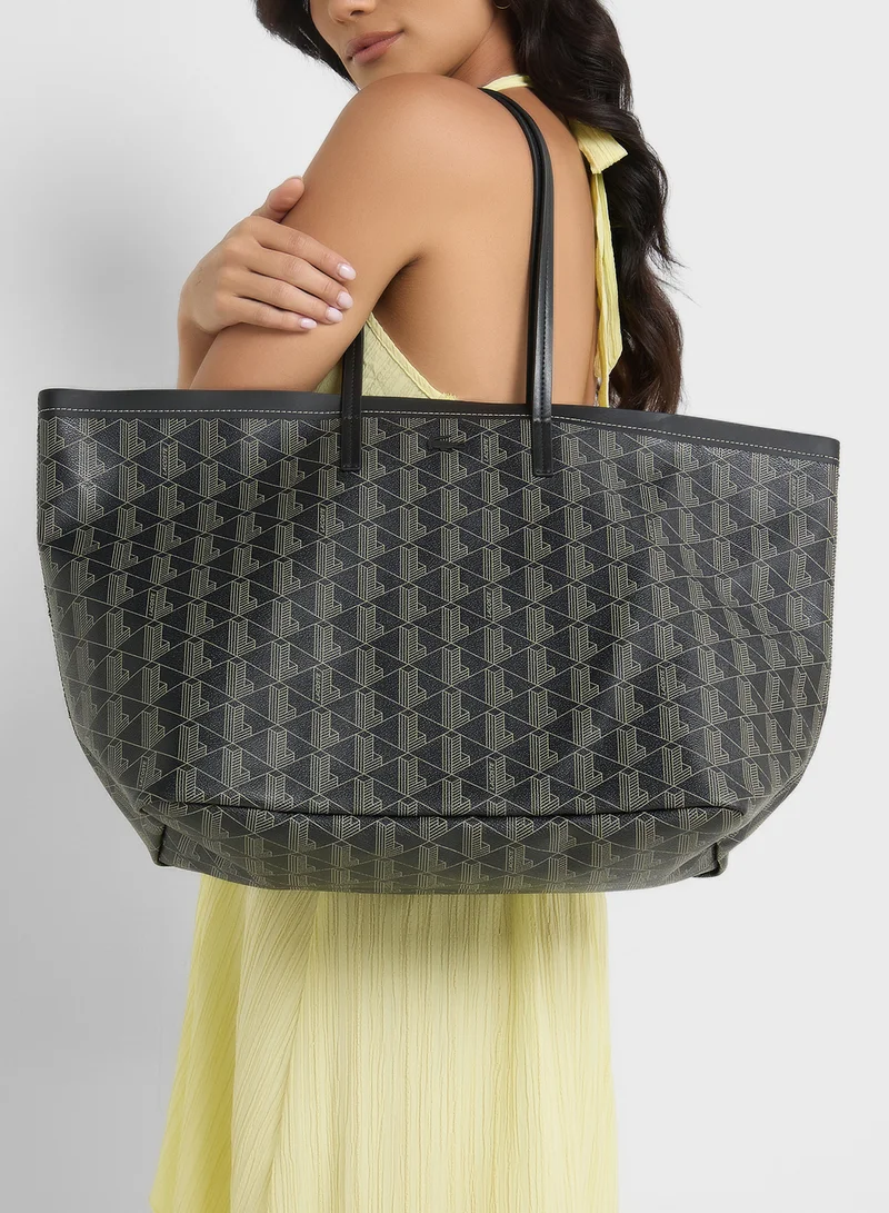 لاكوست Monogram Top Handle Zip Over Tote