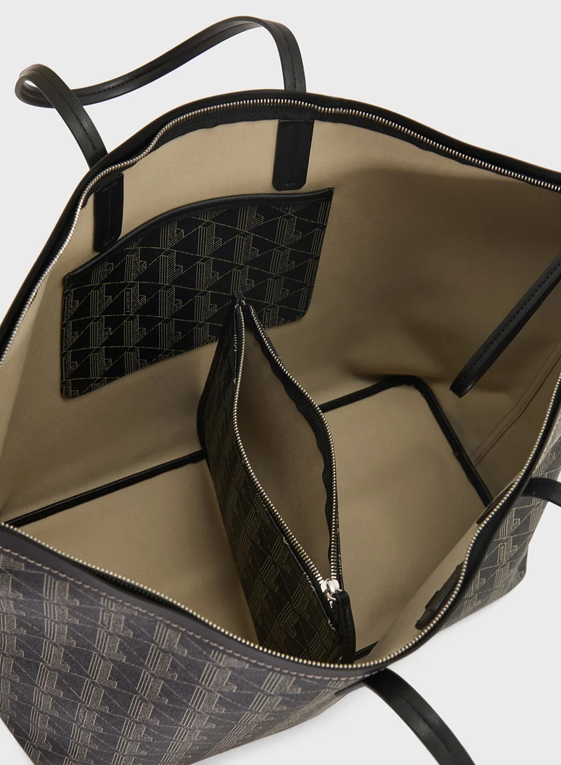 لاكوست Monogram Top Handle Zip Over Tote