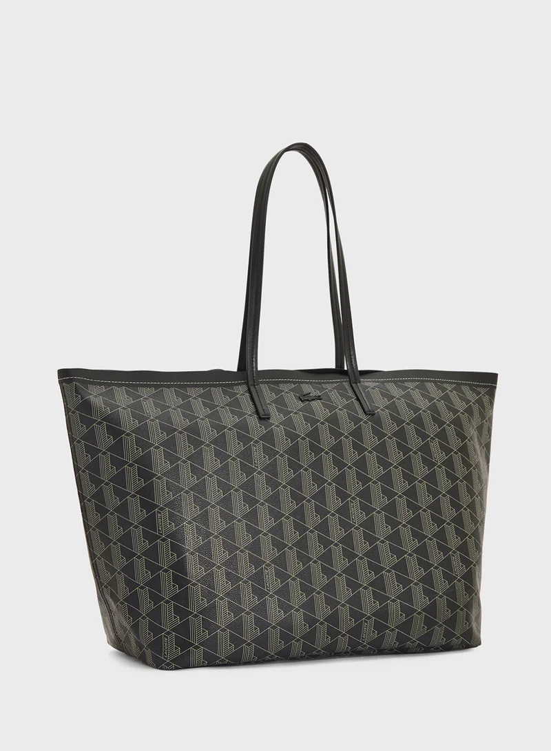 لاكوست Monogram Top Handle Zip Over Tote