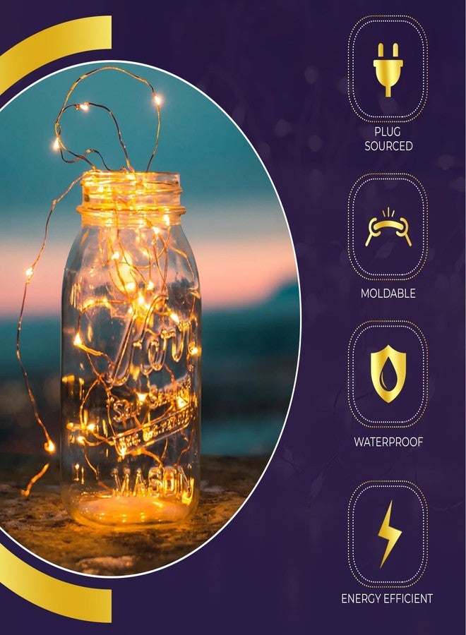 Lexton 5 Meter Copper String Light with USB for Decorations (Warm White, Pack of 4) - Image 4