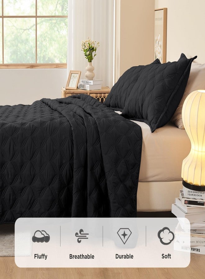 Litanika طقم أغطية سرير كينغ ليتانيكا بحجم كبير، 120x120 بوصة، لحاف سوبر كينغ أسود خفيف، أغطية سرير بوهو، زينة أغطية السرير لجميع الفصول، 3 قطع (1 لحاف، 2 غطاء وسادة) - Image 5