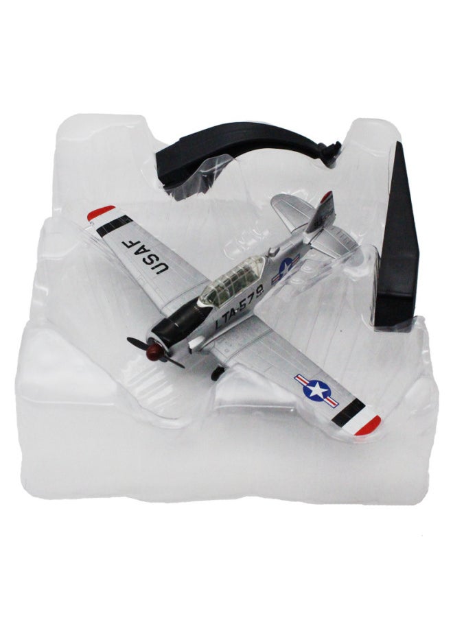 Amir 1:72 American 1953 Texas LT-6G Silver Trainer Simulation Static Aircraft Model-Color:Amir Aircraft  - Image 2