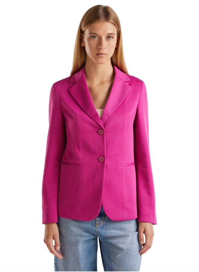 Benetton Women collar and two-button opening Blazer - Image 1