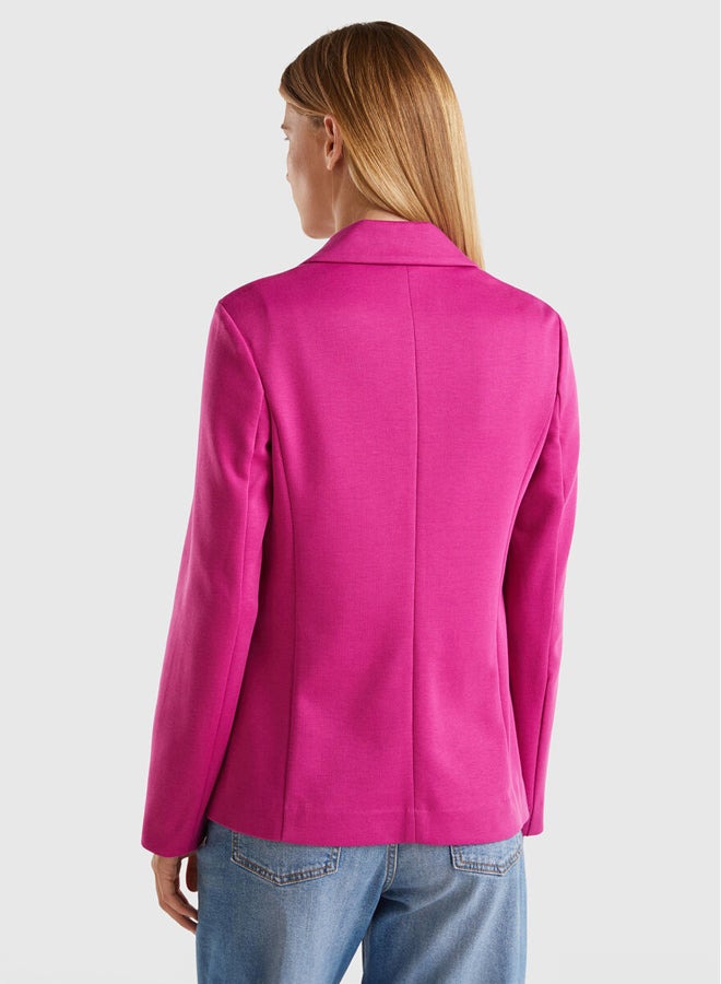 Benetton Women collar and two-button opening Blazer - Image 2