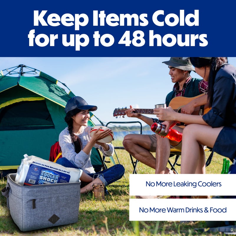 Cooler Shock Ice Packs for Cooler - Long Lasting Reusable Freezer Packs for Coolers - Cooler Ice Packs for Camping Gear, Fishing, Road Trips, Beach Must Haves, Large - Image 3