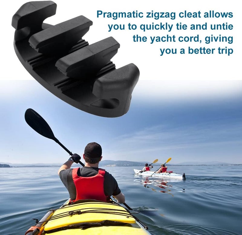 Yetaha 2PCS Zig Zag Anchor Cleat, Black Nylon Kayak Cleats for Canoes Marine Fishing Boat Kayak Accessories - Image 5