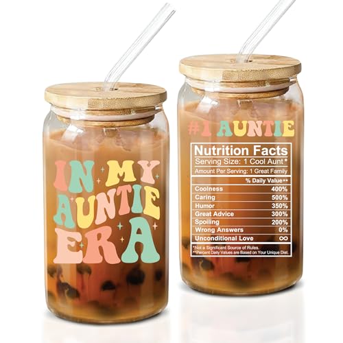 NewEleven Gifts For Aunt  Aunt Gifts From Niece Nephew  Birthday Gift For Auntie New Aunts Auntie To Be Aunts  16 Oz Coffee Glass