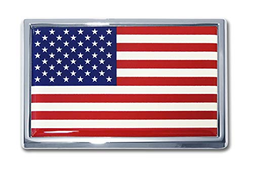 Elektroplate United States of America Flag All Metal Emblem Truck Size at 42 x 27 Weatherproof