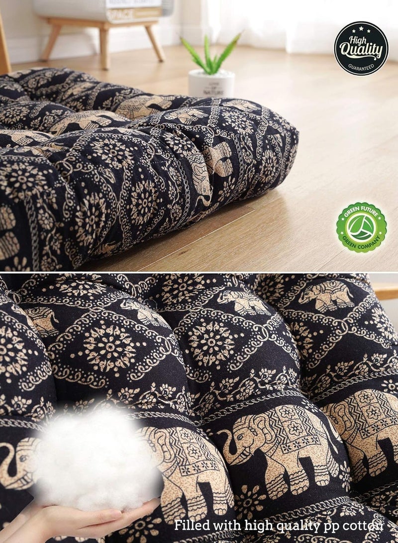 XICEN Boho Floor Cushion,  Square Cushion 55x55cm, Soft Cotton Seat Pillow, Tatami Floor Pillow Cushion for Living Room, Dining Room, Home Decoration - Image 3