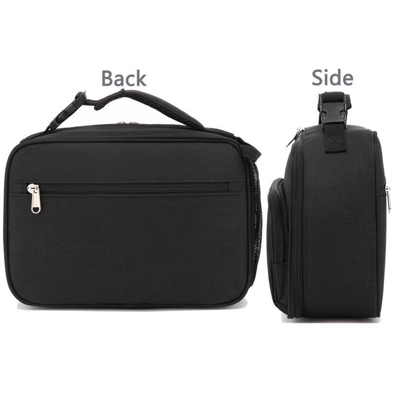 FlowFly Kids Lunch box Insulated Soft Bag Mini Cooler Back to School Thermal Meal Tote Kit for Girls, Boys,Black - Image 4