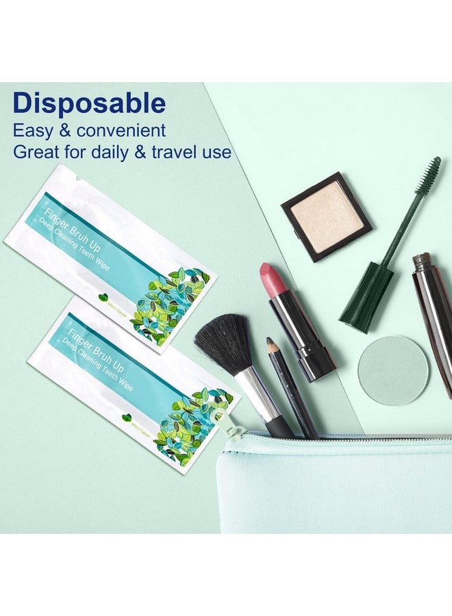 EZGO 100pcs Deep Cleaning Teeth Wipes Finger Brush Teeth Wipes Oral Brush Ups Latex Free Mint Flavor - Image 4