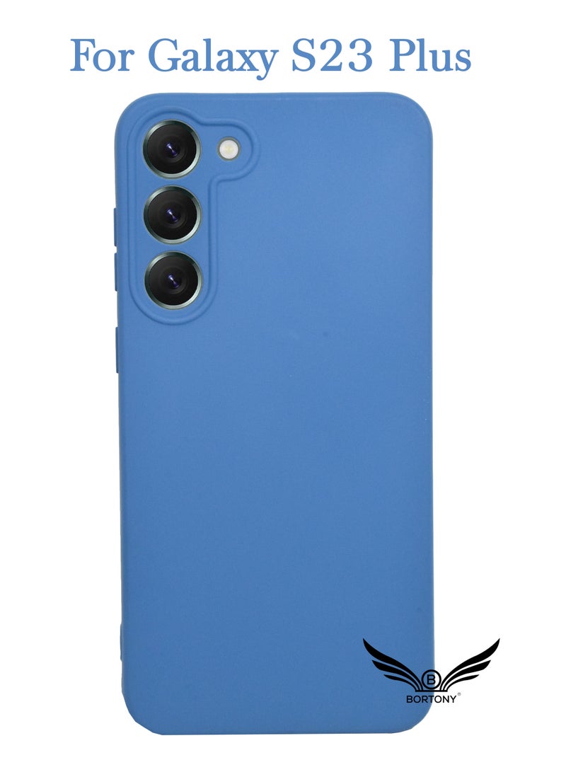 BORTONY Galaxy S23 Plus Case Camera Protective Soft Silicone Cover Case Luxury Design Flexible Slim Cover Compatible with Samsung Galaxy S23 Plus - Image 1
