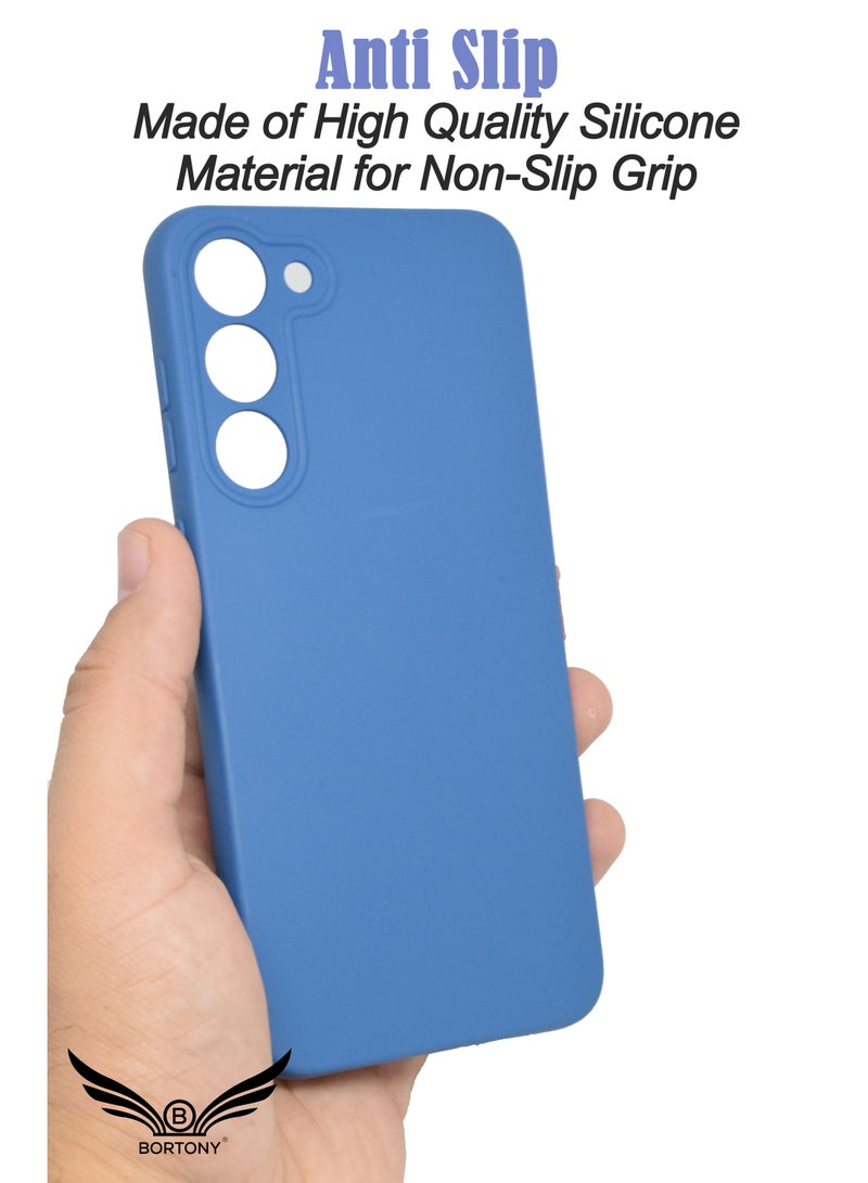 BORTONY Galaxy S23 Plus Case Camera Protective Soft Silicone Cover Case Luxury Design Flexible Slim Cover Compatible with Samsung Galaxy S23 Plus - Image 3