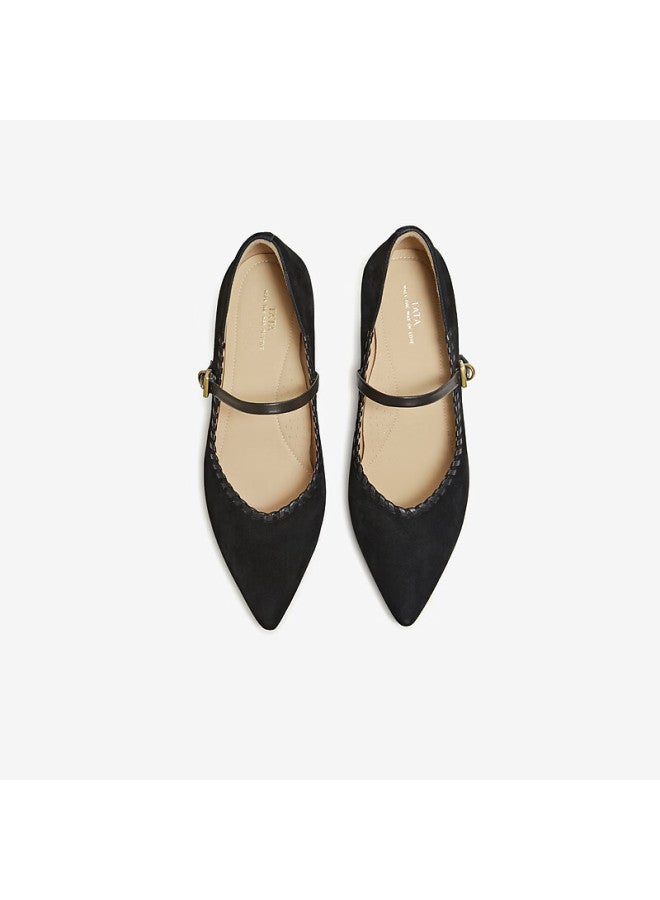 Tata  Spring Mall Style Black Low-cut Casual Mary Jane Shoes For Women Size 35 - Image 2