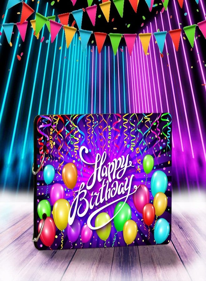 WallDaddy- Scrapbook Crafts (Flash Birthday) Scrap Book | Wooden Photo Album | 40 Black Color Paper Size "22 X 16 cm" "Wooden Photo Book (Photo Size Supported : 8x6 inch) - Image 1