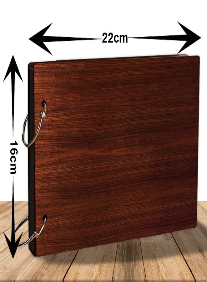 WallDaddy- Scrapbook Crafts (Flash Birthday) Scrap Book | Wooden Photo Album | 40 Black Color Paper Size "22 X 16 cm" "Wooden Photo Book (Photo Size Supported : 8x6 inch) - Image 2