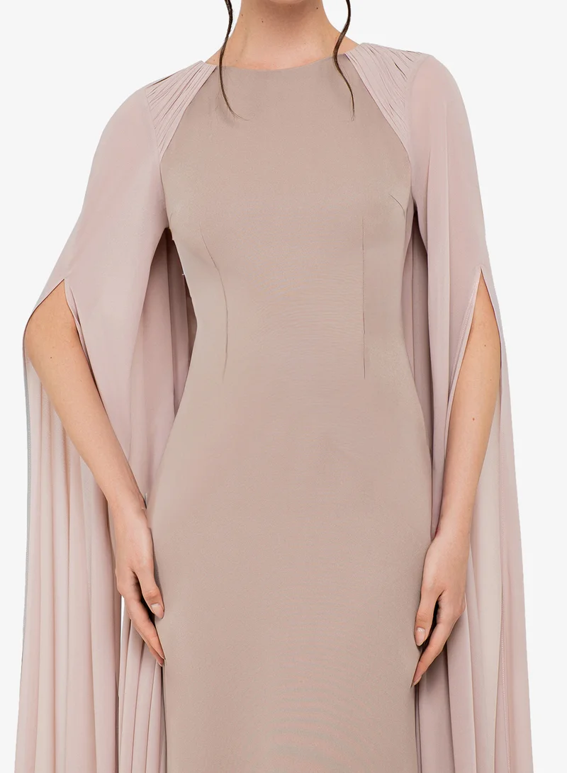 CHASE  Draped Cape Sleeves Maxi Dress for Women | Best Price UAE
