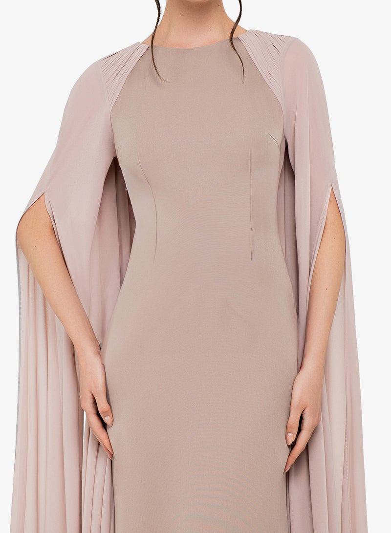 CHASE Draped Cape Sleeves Maxi Dress - Image 3