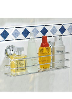 Everloc Bathroom Shelf, No Drilling, No Screws, No Glue, No Adhesive, Vacuum Suction Wall Mounted Chrome Shampoo holder, Bottle Holder, Organizer for Kitchen and Bathroom, Shower Rack, EVL-10104