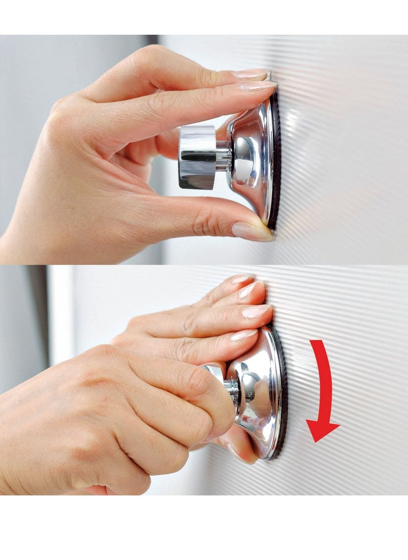 EVERLOC - Everloc Bathroom Shelf, No Drilling, No Screws, No Glue, No Adhesive, Vacuum Suction Wall Mounted Chrome Shampoo holder, Bottle Holder, Organizer for Kitchen and Bathroom, Shower Rack, EVL-10104 - Image 1