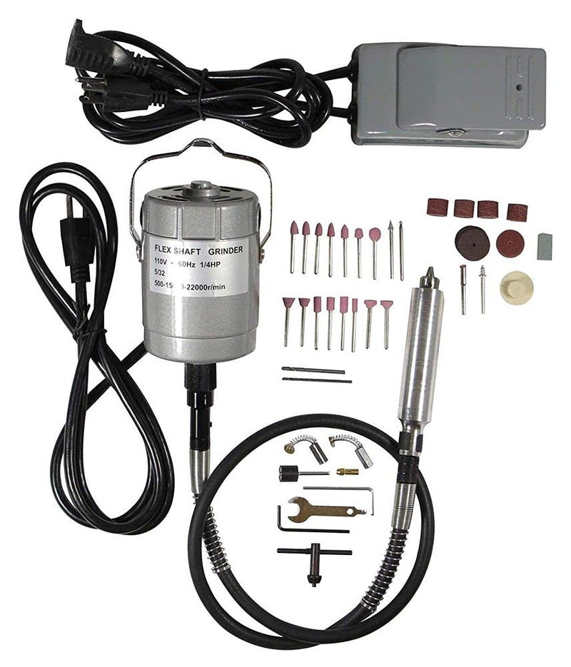 DIY Crafts Diy Crafts 10397 India 302707167490 Flexible Shaft Machine 22000 Rpm 110v-240v/60hz 1/4hp Jewelry Making, Polishing Tool, Multicolor  - Image 2