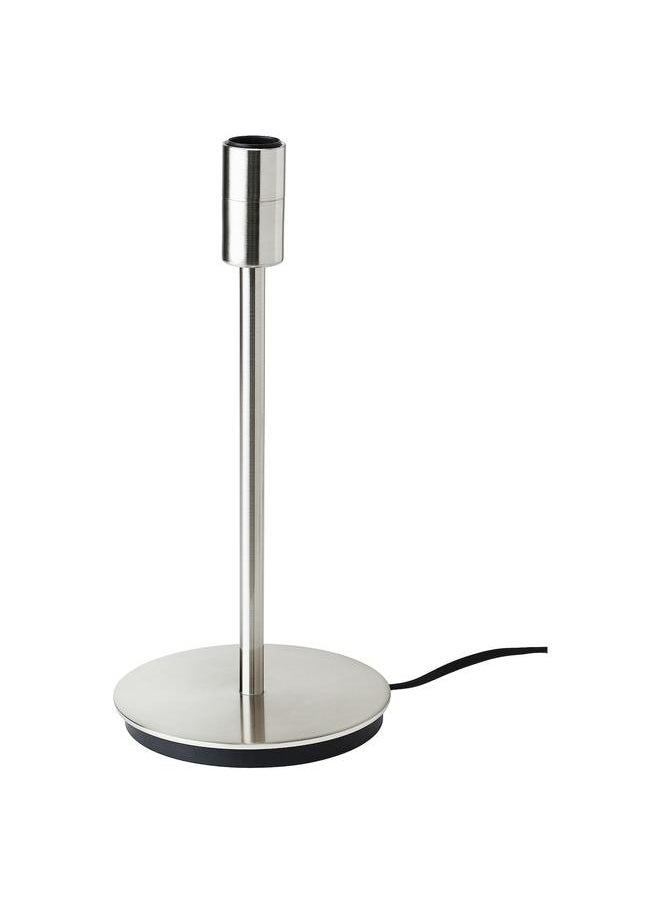 Generic - Table lamp base, nickel-plated, 30 cm - Image 1