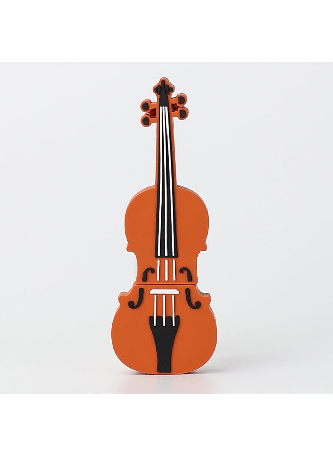 Piano Guitar Notes PVC Cartoon High-speed Large-capacity Guitar USB Flash Drive Mold Opening Custom Advertising Gift USB Flash Drive-Color:Pipa-Capacity:USB2.0 128GB