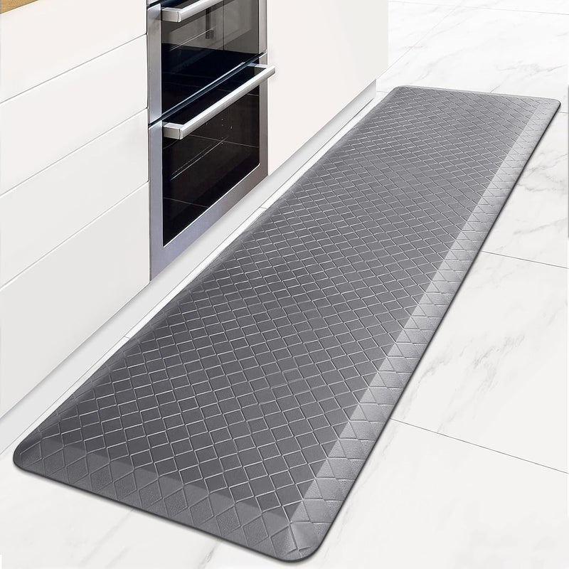HappyTrends Anti-Fatigue Floor Mat - 4/5 Inch Thick, Waterproof Non-Slip, Heavy Duty Ergonomic Comfort Rug for Kitchen, Office, Sink, Laundry (22"x72", Gray) - Image 1