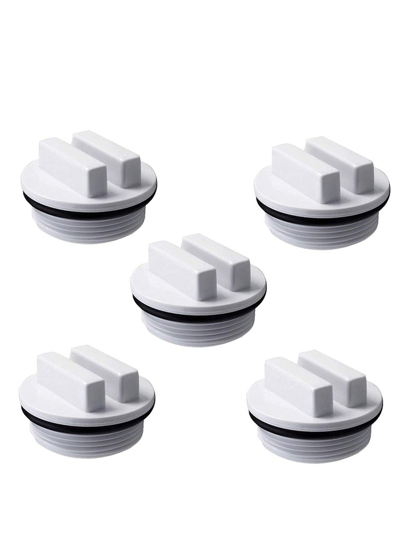 SYOSI - Threaded Winter Pool Plug Caps ,5pcs Swimming Pool Spa Return Line Winterizing Plugs Filter Drain Plug,Pool Threaded Return Plug with O-ring Pool Drain Cover Return Pipe - Image 1