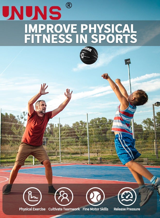 كرة سلة، مقاس رسمي قياسي 7/29.5 بوصة، كرة سلة شوارع من الجلد المركب، كرة رياضية للتدريب على المباريات، لعبة داخلية وخارجية للأطفال والشباب والبالغين، مع مضخة/إبرة كرة/حقيبة شبكية/حقيبة كرة