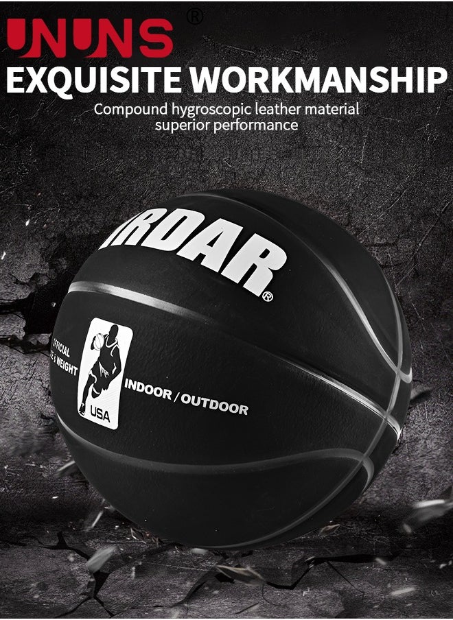 UNUNS Basketball,Standard Official Size 7/29.5'' Basketball,Composite Leather Street Basketball,Match Training Sports Ball,Indoor Outdoor Game For Kids Youth Adults,With Pump/Ball Needle/Net Bag/Ball Bag  - Image 5