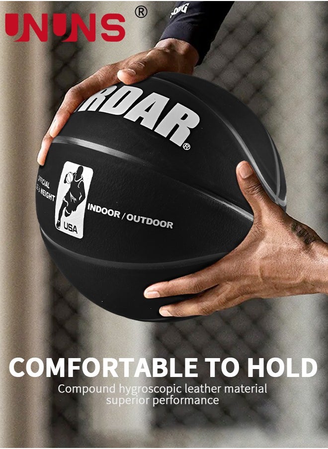 UNUNS Basketball,Standard Official Size 7/29.5'' Basketball,Composite Leather Street Basketball,Match Training Sports Ball,Indoor Outdoor Game For Kids Youth Adults,With Pump/Ball Needle/Net Bag/Ball Bag  - Image 4