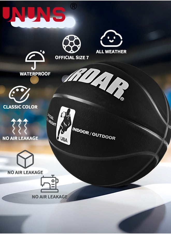 UNUNS Basketball,Standard Official Size 7/29.5'' Basketball,Composite Leather Street Basketball,Match Training Sports Ball,Indoor Outdoor Game For Kids Youth Adults,With Pump/Ball Needle/Net Bag/Ball Bag  - Image 2