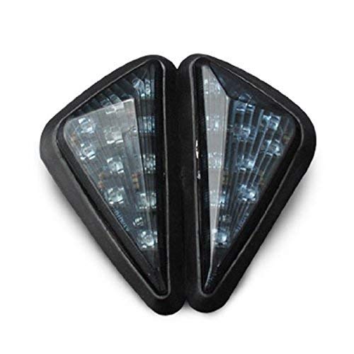 Gear Up Universal Triangle Flush Mount LED Turn Signals Blinker/Indicator For Yamaha R15 All Models, Smoky Color (Set of 2 PCs) - Image 4