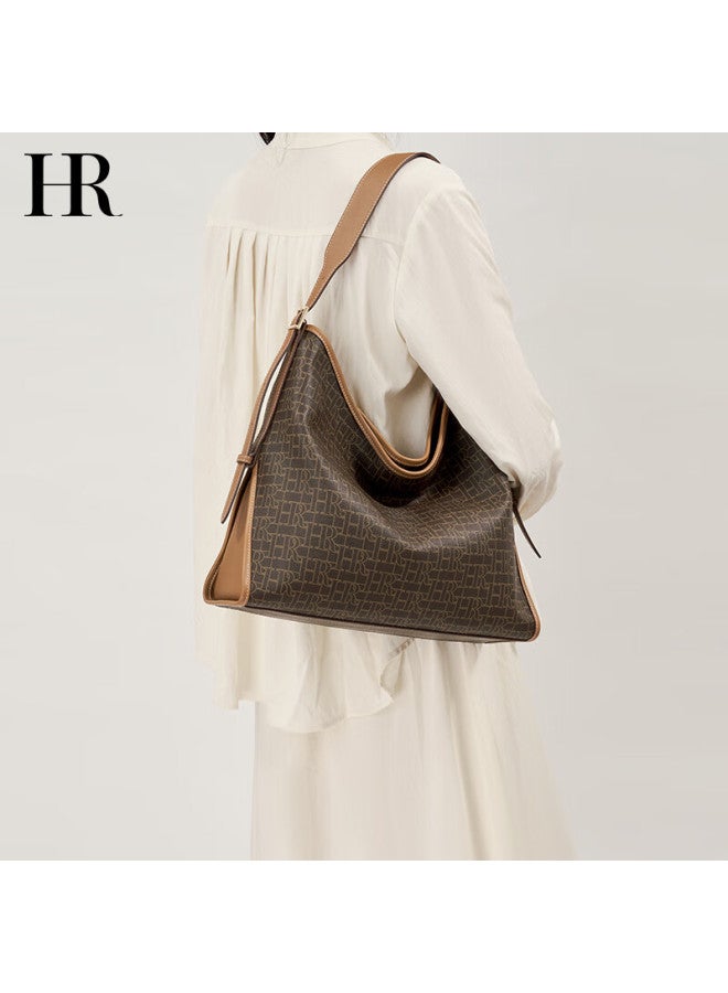 Hr Helena Women's Tote Bag Classic Monogram Shoulder Handbag Commuter Bag Large Capacity Armpit Bag For Women - Image 2