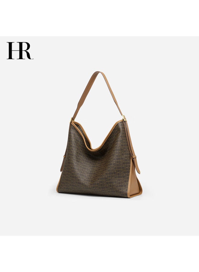 Hr Helena Women's Tote Bag Classic Monogram Shoulder Handbag Commuter Bag Large Capacity Armpit Bag For Women - Image 3