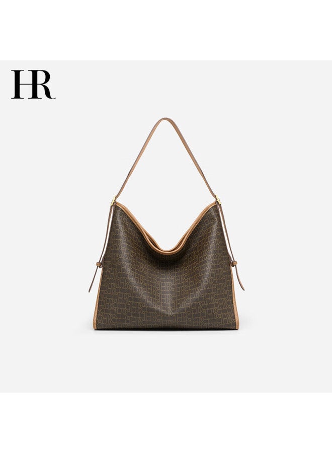Hr Helena Women's Tote Bag Classic Monogram Shoulder Handbag Commuter Bag Large Capacity Armpit Bag For Women - Image 4