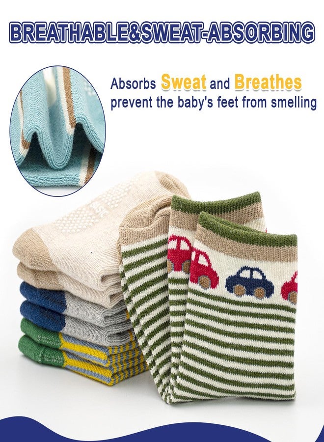 HYCLES Non Skid Boys Socks 12 Pair Non Slip Sticky Grip Crew Socks for 5-7 Year Old Kid - Image 5
