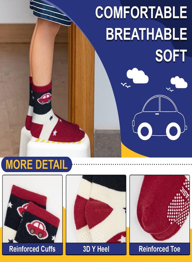HYCLES Non Skid Boys Socks 12 Pair Non Slip Sticky Grip Crew Socks for 5-7 Year Old Kid - Image 4