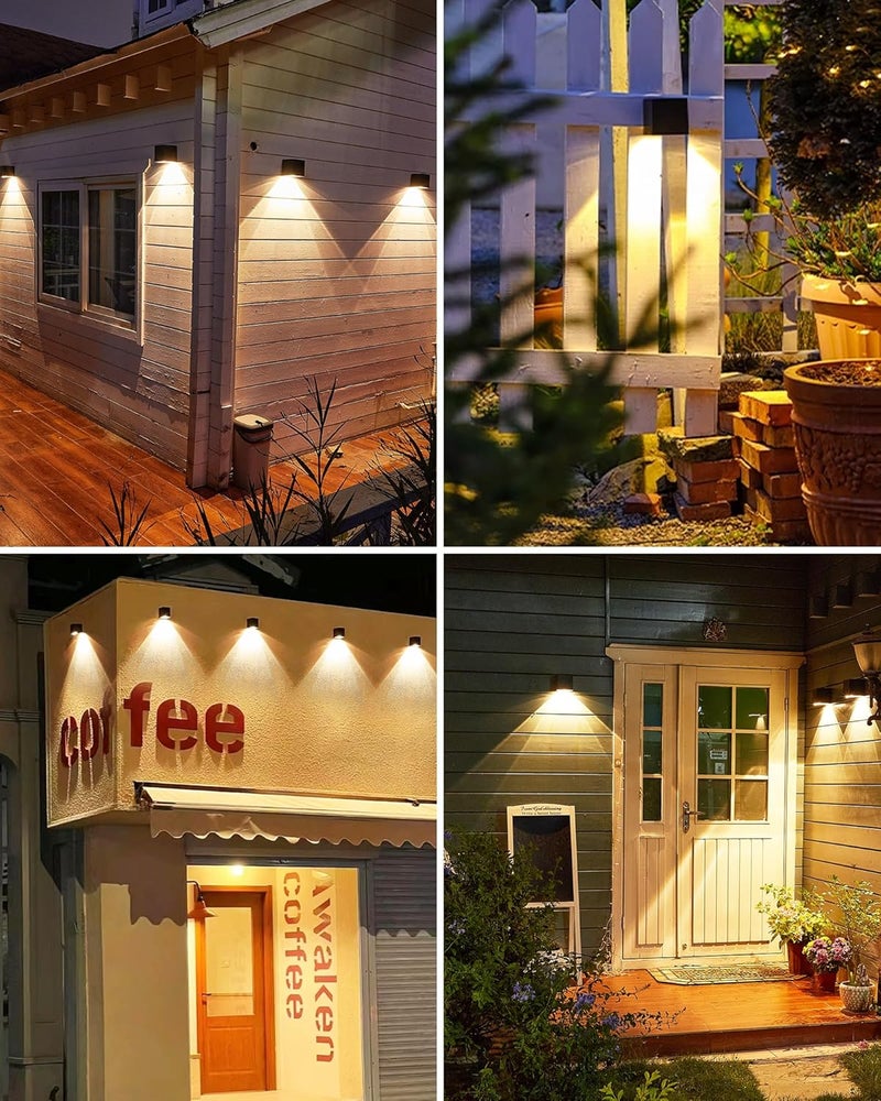 LUHLEE Solar Wall Lights Outdoor,Square Modern Solar Wall Sconce IP65 Waterproof Down Lighting Outdoor Lights for House,Porch,Garden,Yard, Patio,Fence Decor - Image 5