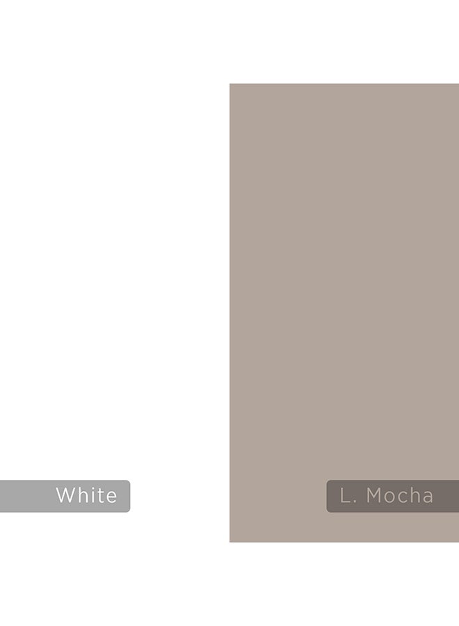 Mourah Home Labirent Modern Working Table With Storage Study Desk With Open Shelves For Office Home Simple Design  60X75X137 Cm White/Light Mocha - Image 4