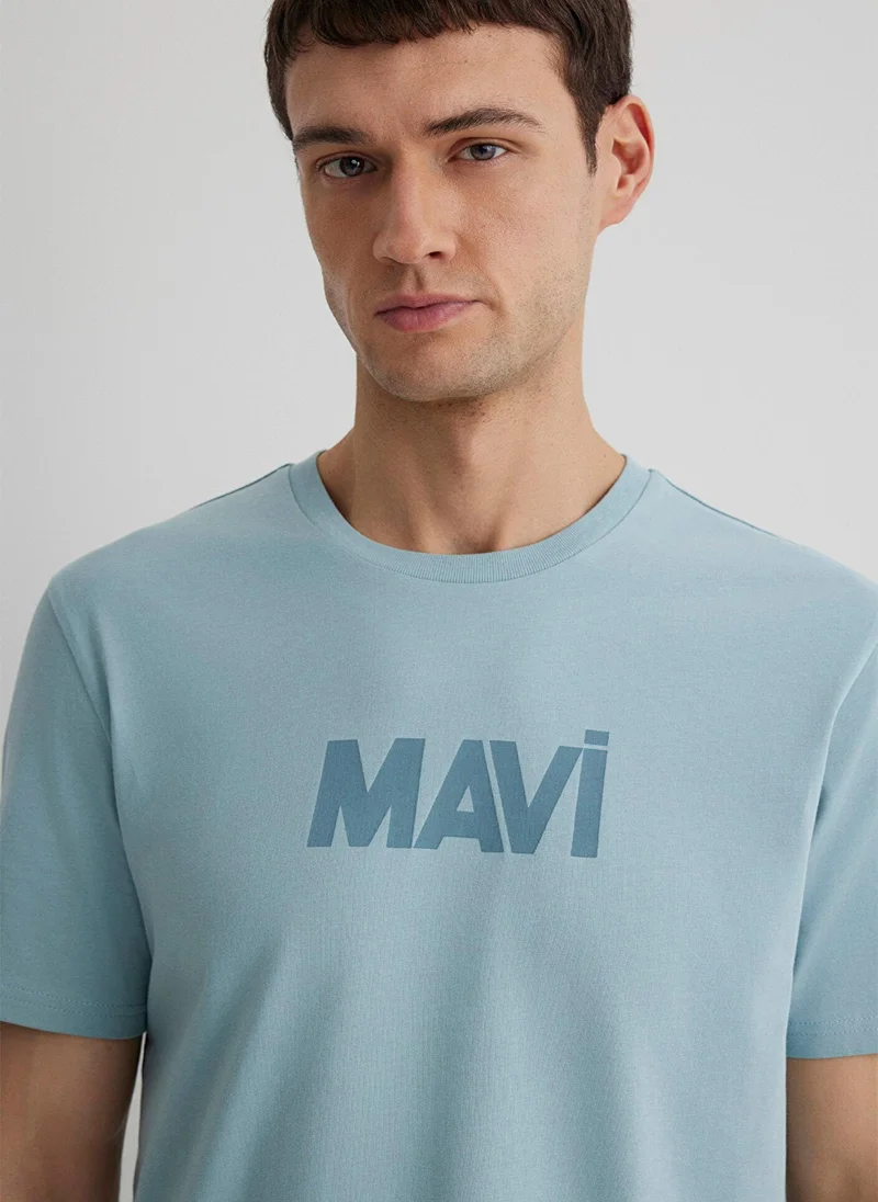 MAVI Mavi Logo Printed Blue T-Shirt