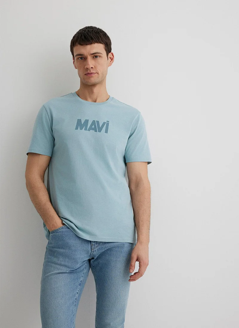 MAVI Mavi Logo Printed Blue T-Shirt