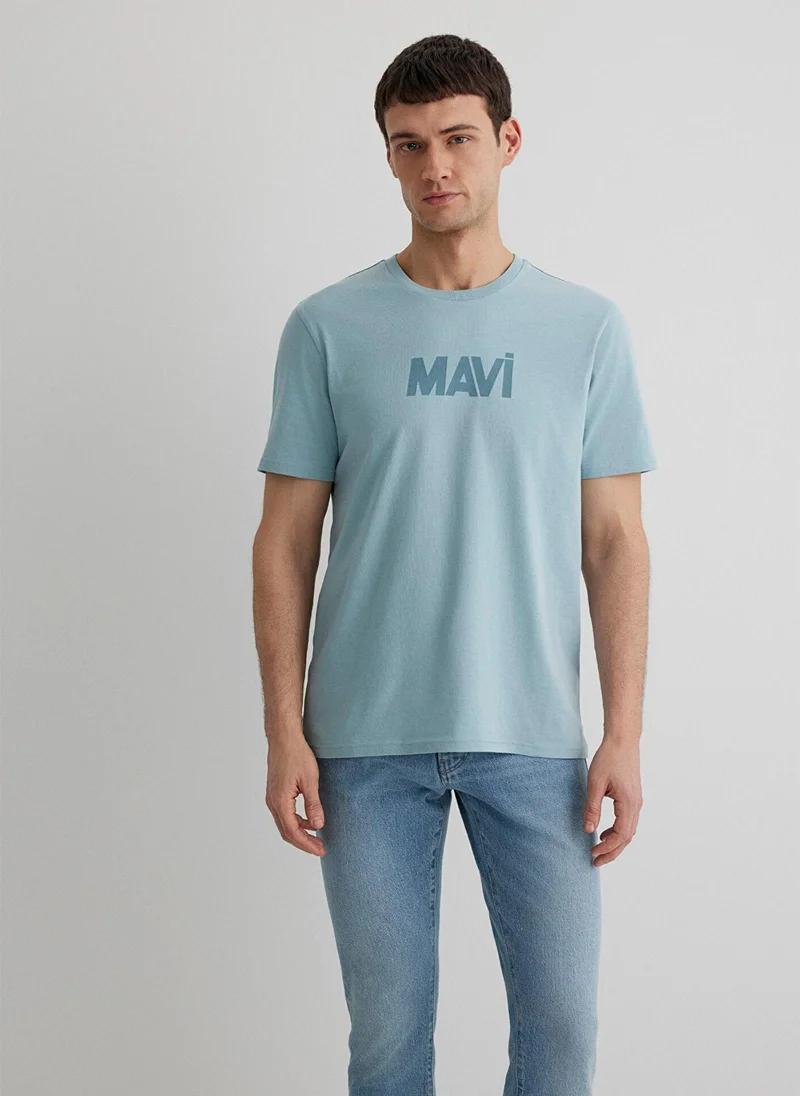 MAVI Mavi Logo Printed Blue T-Shirt