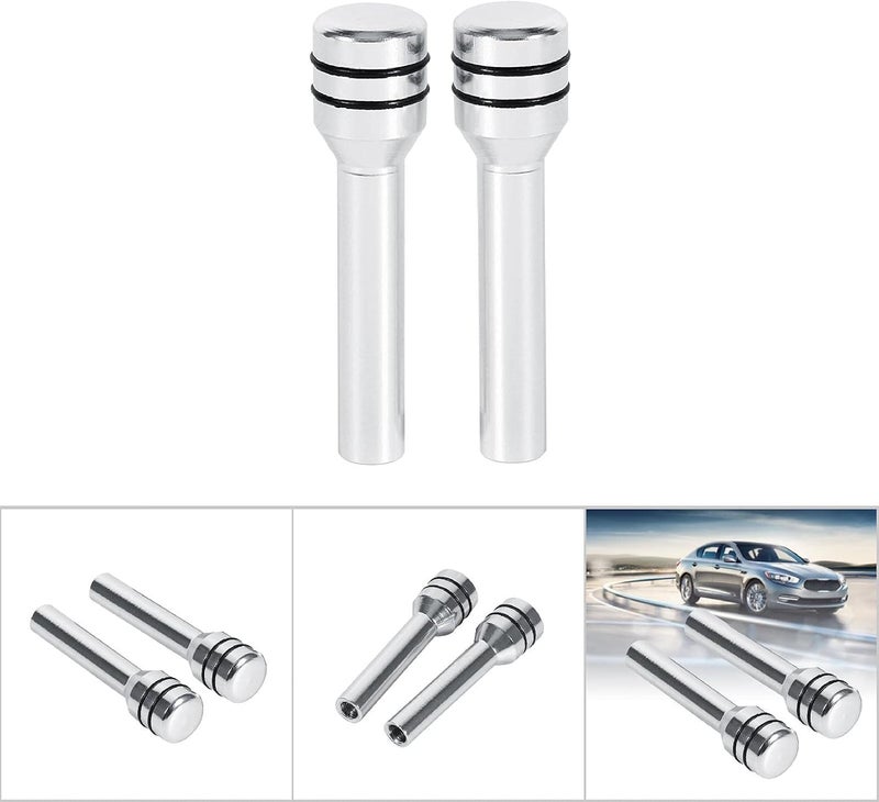 woobles 2Pcs Aluminum Universal Car Truck Interior Door Lock Knob Pins Cover(Silver) - Image 4
