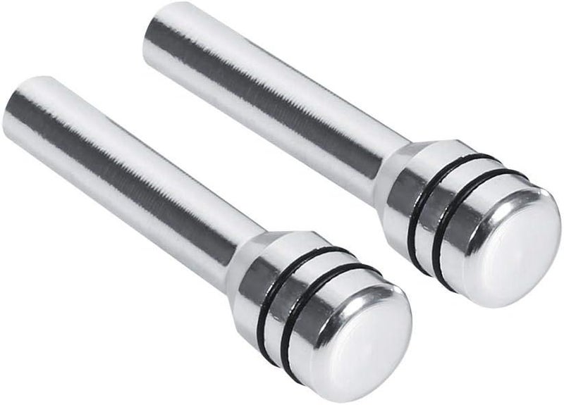 woobles 2Pcs Aluminum Universal Car Truck Interior Door Lock Knob Pins Cover(Silver) - Image 2
