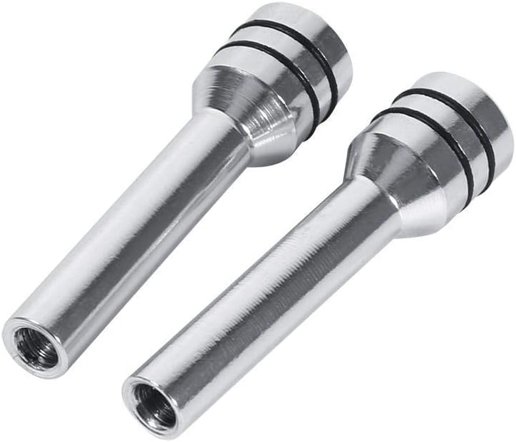 woobles 2Pcs Aluminum Universal Car Truck Interior Door Lock Knob Pins Cover(Silver) - Image 1
