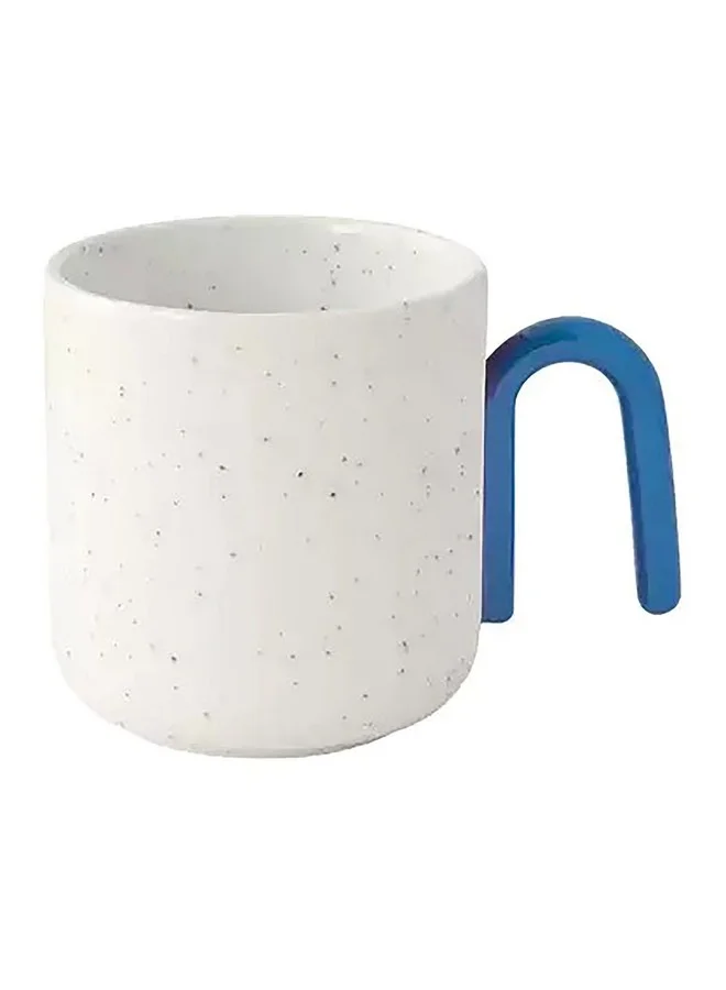 Easy Life Microwave and Dishwasher Safe Porcelain Coffee Mug White and Blue 350ml R1740#CRWB