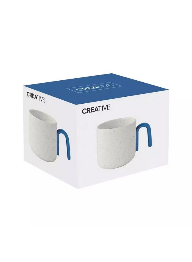 إيزي لايف كوب قهوة بورسلين آمن للاستخدام في الميكروويف وغسالة الأطباق أبيض وأزرق  مل - Image 2